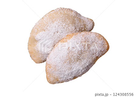 Sweet dumplings with fruits and berries Sweet dumplings with fruits and berries 124308556
