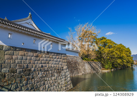 静岡市にある外周から見た駿府城公園の風景(静岡県) 124308929