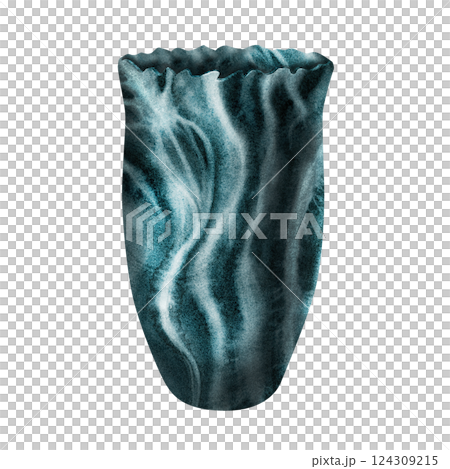 Planters, vases with natural striped stone textures of agate, malachite. Dark green flower pots for plants and bouquets. Watercolor template for interior, exterior, garden flowers, plants, trees Planters, vases with natural striped stone textures of agate, malachite. Dark green flower pots for plants and bouquets. Watercolor template for interior, exterior, garden flowers, plants, trees 124309215