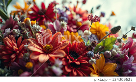 Floral background. Beautiful flowers close up. 124309625