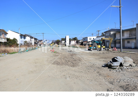 道路改良工事現場 124310289