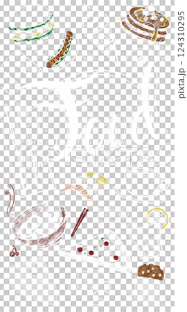 set of colorful donuts isolated on white set of colorful donuts isolated on white 124310295