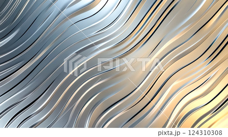 Metallic silver waves flowing seamlessly creating modern background Metallic silver waves flowing seamlessly creating modern background 124310308