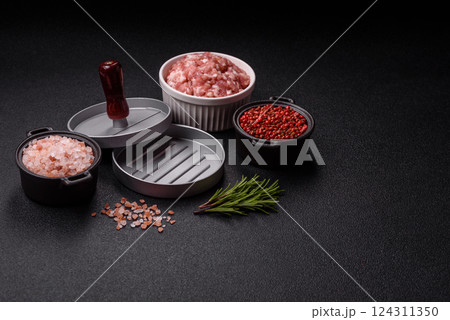 Metal press for making minced meat cutlets for burgers Metal press for making minced meat cutlets for burgers 124311350