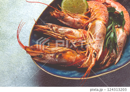 fried Langoustines , Australian, lime and herbs, spices, homemade, no people, 124313203