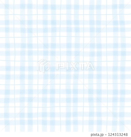 Light Blue Plaid Gingham Hand Drawn Background Pattern Overlay Light Blue Plaid Gingham Hand Drawn Background Pattern Overlay 124313248