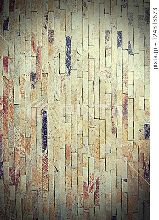 Natural Stone Wall Texture with Rustic and Abstract Patterns 124313673
