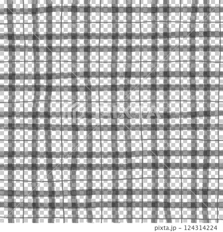 Black Plaid Gingham Hand Drawn Background Pattern Overlay 124314224