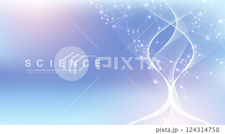 Scientific tree concept of network connection background. Database branch information. Futuristic code flow element. Big data technology. Data tree vector illustration. 124314758