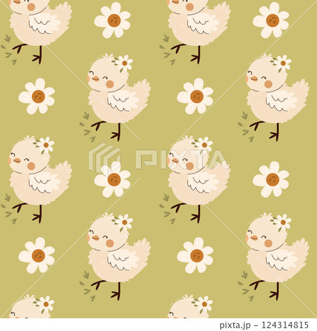 cute chick pattern . bird pattern . cute pattern with animals cute chick pattern . bird pattern . cute pattern with animals 124314815