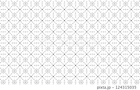 4点重なった線と四角形の中央が2点重なってクロスするグリッド線の装飾素材 124315035