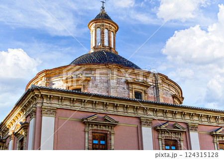 View of the Royal Basilica of Our Lady of the Forsaken of Valencia, Valencian Community, Spain	 124315128