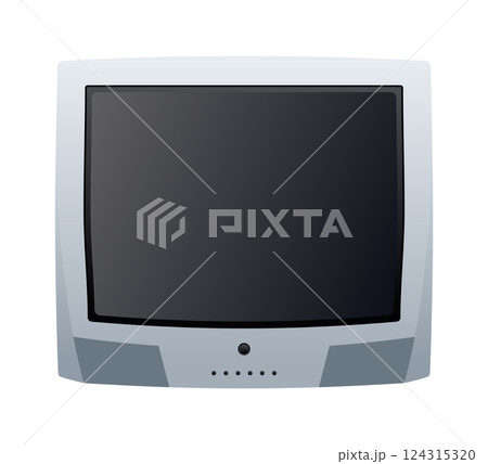 Gray retro TV from the 90s or early 2000s. 124315320