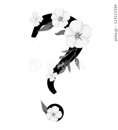 Vector sign with flowers decorations Vector sign with flowers decorations 124315394