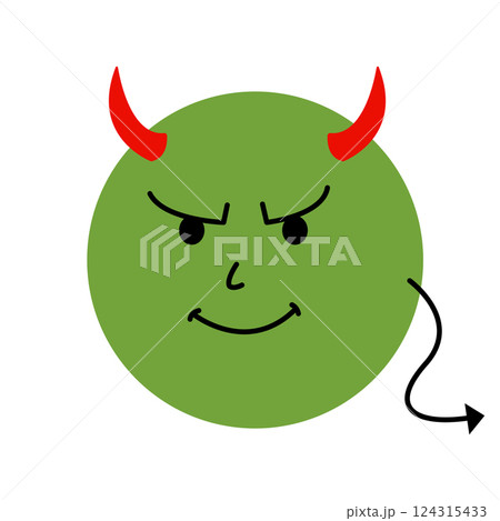 Devilish Green Smiley 124315433