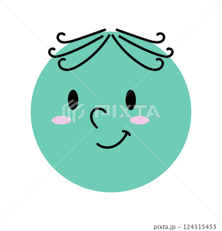 Teal Smiley Boy 124315453