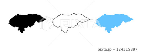Honduras country silhouette 124315897