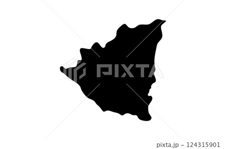Nicaragua country silhouette Nicaragua country silhouette 124315901