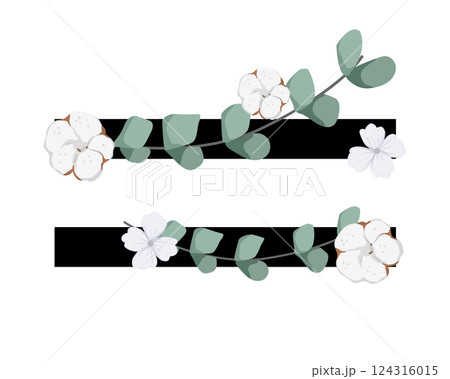 Vector sign with flowers decorations 124316015