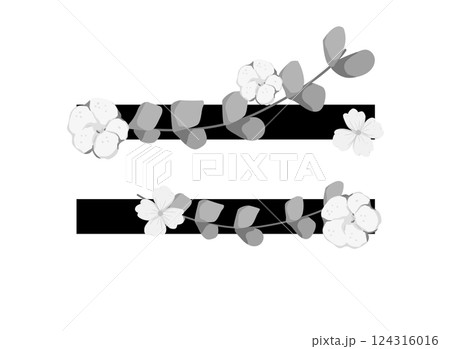 Vector sign with flowers decorations 124316016