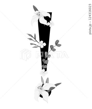 Vector sign with flowers decorations Vector sign with flowers decorations 124316023