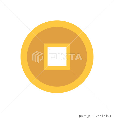 Golden Coin Illustration 124316104
