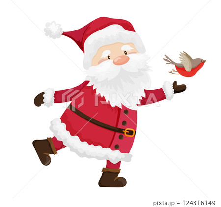 Santa with Bird 124316149