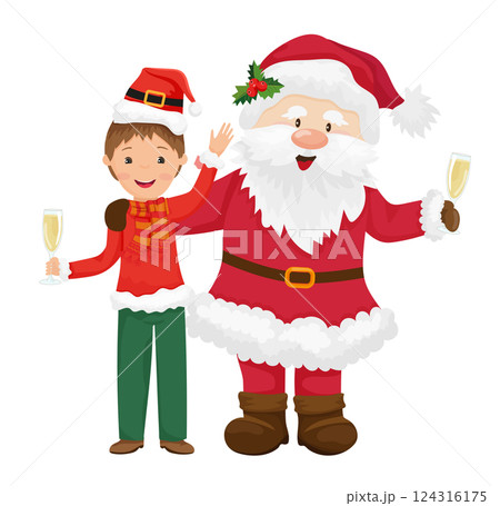 Christmas Boy with Santa 124316175
