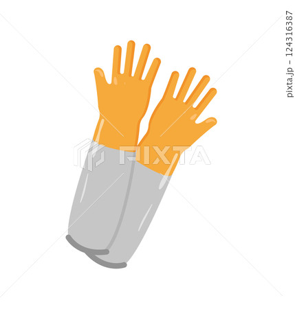 Protective beekeeping gloves 124316387
