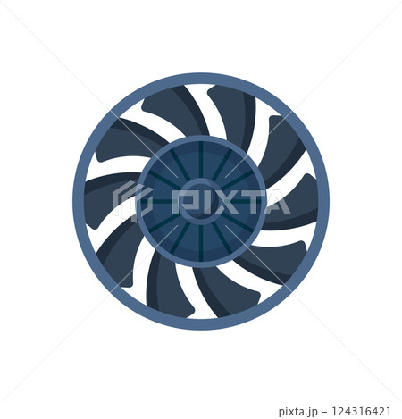 Blue and Gray Vent Fan 124316421