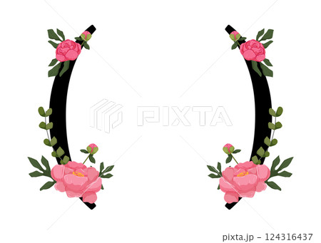 Vector sign with flowers decorations 124316437