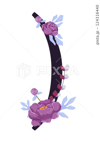 Vector sign with flowers decorations Vector sign with flowers decorations 124316440