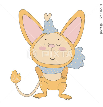 Long-Eared Fennec Fox 124316591