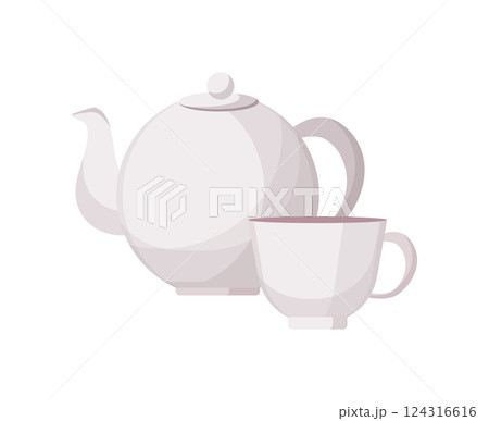 Tea Set Illustration Tea Set Illustration 124316616