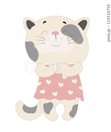Happy Cat in Heart Dress Happy Cat in Heart Dress 124316759