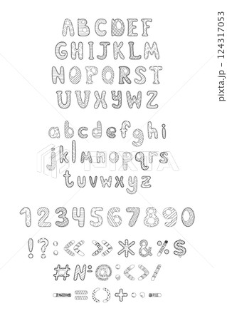 Collection of Letters, Numbers, and Punctuation marks Collection of Letters, Numbers, and Punctuation marks 124317053