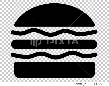 ハンバーガー、ファストフードのマーク 124317262
