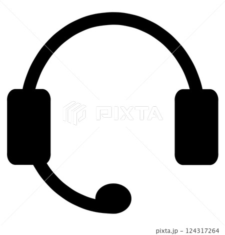ヘッドフォンのアイコン 124317264