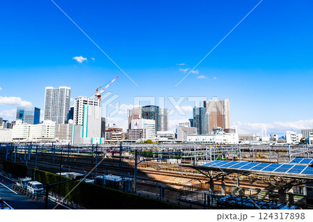 高輪ゲートウェイから望む芝浦周辺のマンション群 2025.03　a-2 高彩度コントラスト 124317898