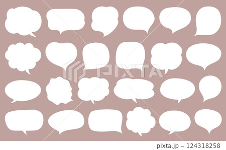 シンプル！万能ふきだし素材まとめ 124318258