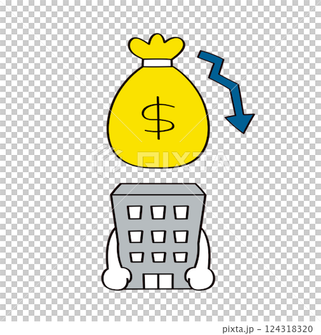 会社のキャラクターのイラスト 124318320