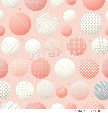 赤いドットのパターン 124318332