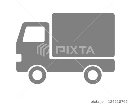 トラックのシルエットアイコン 124318765