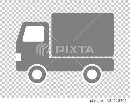 トラックのシルエットアイコン 124318765
