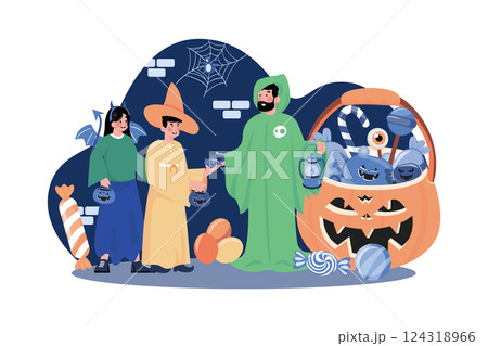 Womans Day Illustration concept. Flat illustration isolated on white background Womans Day Illustration concept. Flat illustration isolated on white background 124318966