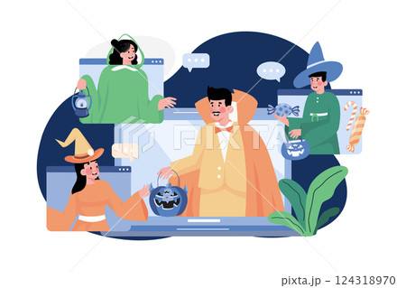 Womans Day Illustration concept. Flat illustration isolated on white background Womans Day Illustration concept. Flat illustration isolated on white background 124318970