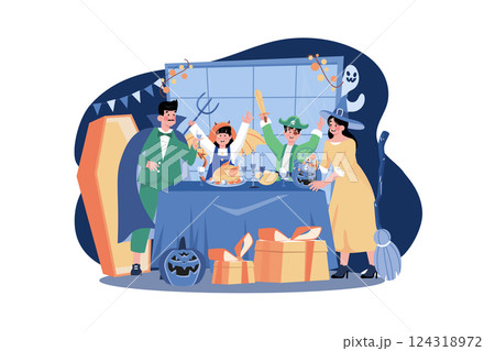 Womans Day Illustration concept. Flat illustration isolated on white background Womans Day Illustration concept. Flat illustration isolated on white background 124318972