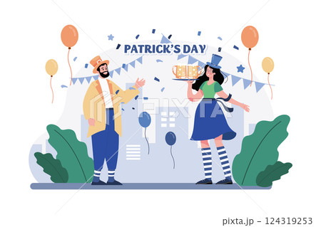 Valentines Day Illustration concept.  124319253