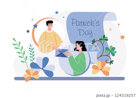 Valentines Day Illustration concept. Valentines Day Illustration concept. 124319257