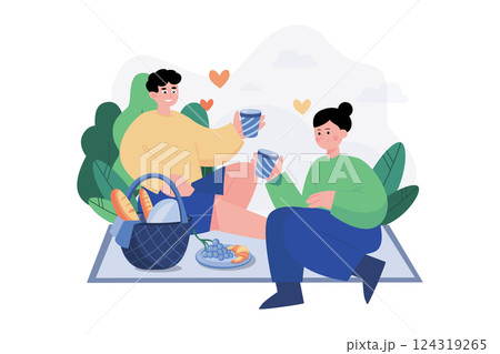 Valentines Day Illustration concept. Valentines Day Illustration concept. 124319265